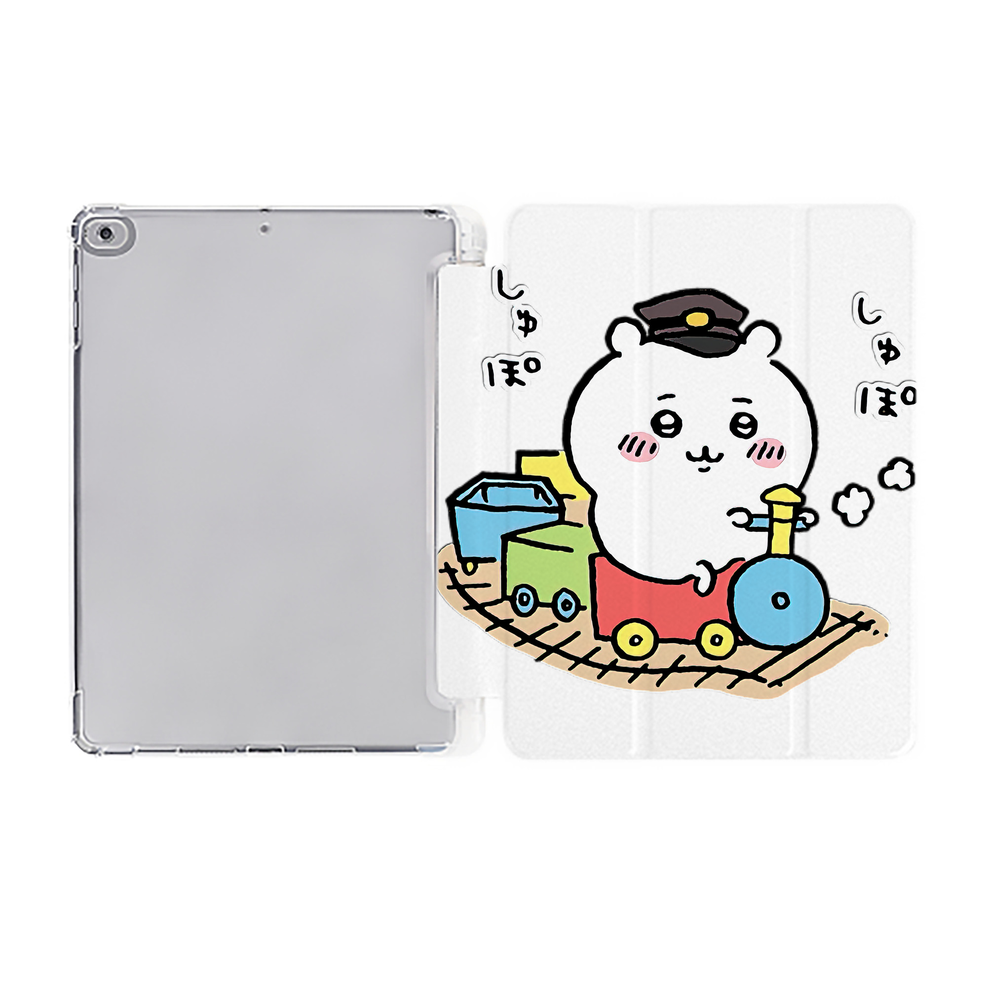 （画像用） ちいかわ ちいかわ Chii-kawa chiikawa IPad ケース ペン収納付き 三つ折りスタンド PUレザー×シリコン 対応機種9.5/10.5/10.9インチ